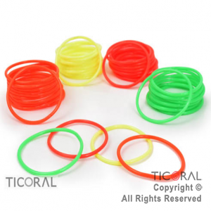 PULSERA PLASTICA FLUO COLORES SURTIDOS GRUESA X 24